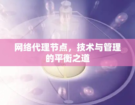 网络代理节点，技术与管理的平衡之道