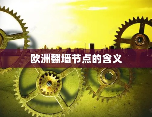 欧洲翻墙节点的含义