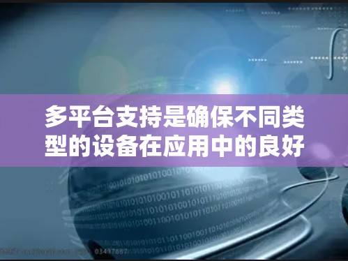 多平台支持是确保不同类型的设备在应用中的良好互动和流畅运行的重要方面。以下是一些关键点，说明如何在多平台支持上实现效果