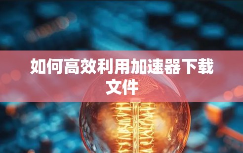 如何高效利用加速器下载文件
