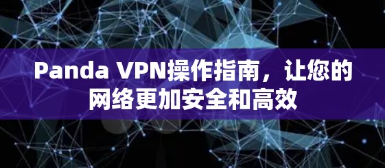 Panda VPN操作指南，让您的网络更加安全和高效