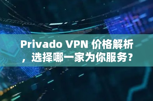 Privado VPN 价格解析，选择哪一家为你服务？