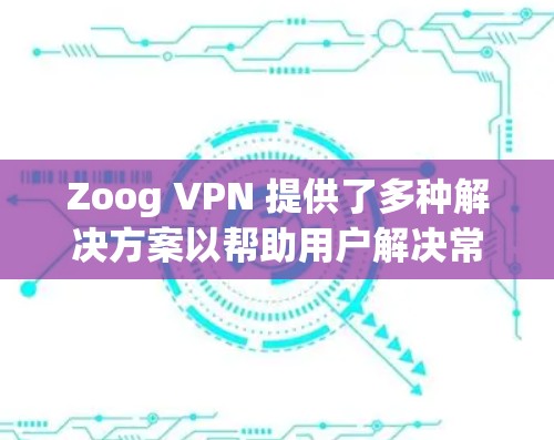 Zoog VPN 提供了多种解决方案以帮助用户解决常见问题，以下是一些常见问题及相应的解决方案