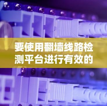 要使用翻墙线路检测平台进行有效的网络安全检测，可以按照以下步骤进行