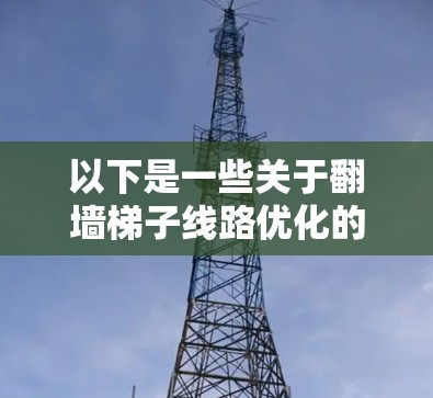 以下是一些关于翻墙梯子线路优化的实用建议