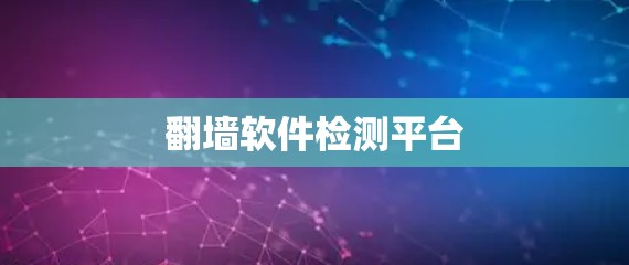 翻墙软件检测平台
