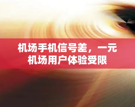 机场手机信号差，一元机场用户体验受限