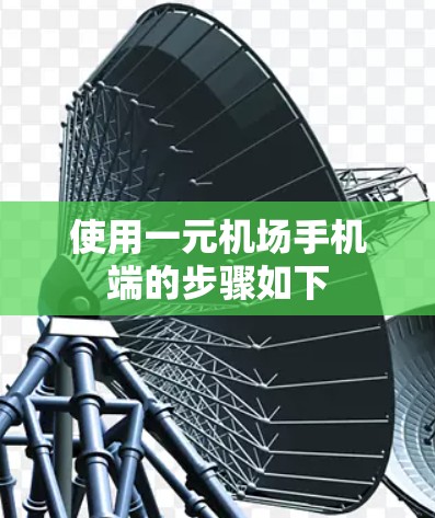 使用一元机场手机端的步骤如下