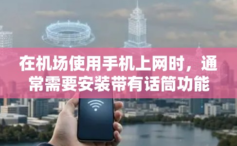 在机场使用手机上网时，通常需要安装带有话筒功能的设备，例如手机或电脑。以下是一些步骤和注意事项