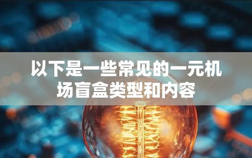 以下是一些常见的一元机场盲盒类型和内容