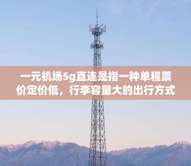 一元机场5g直连是指一种单程票价定价低，行李容量大的出行方式，通常适用于国内一些小型机场。这种服务通常包括