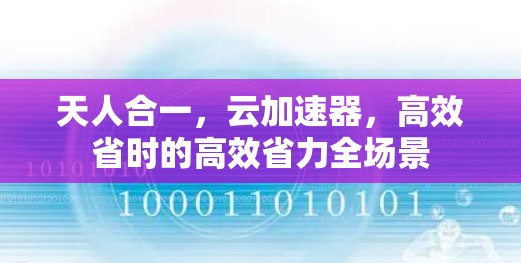 天人合一，云加速器，高效省时的高效省力全场景