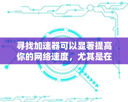 寻找加速器可以显著提高你的网络速度，尤其是在处理多任务或需要快速连接的情况下。以下是一些免费的加速器推荐，适合你进行下载和使用