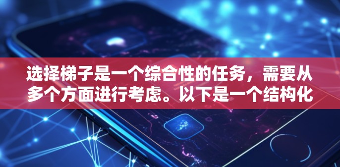 选择梯子是一个综合性的任务，需要从多个方面进行考虑。以下是一个结构化的总结，帮助您做出明智的选择