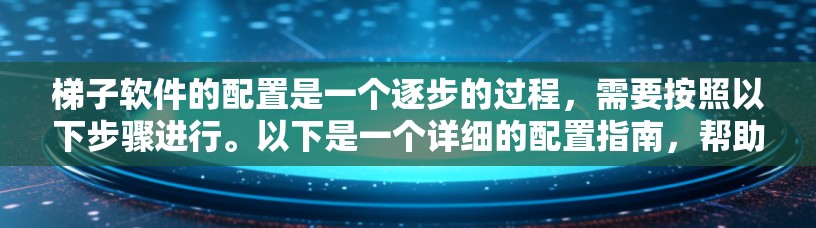 梯子软件的配置是一个逐步的过程，需要按照以下步骤进行。以下是一个详细的配置指南，帮助你顺利配置梯子软件