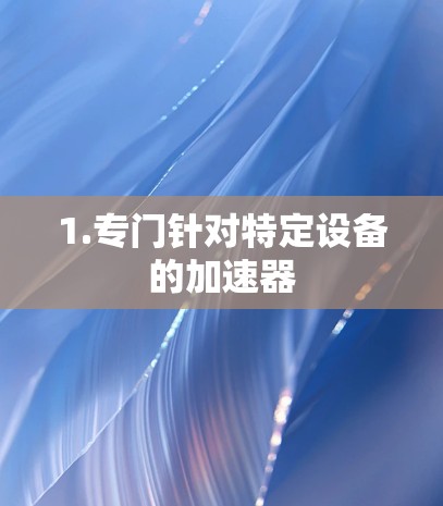 1.专门针对特定设备的加速器