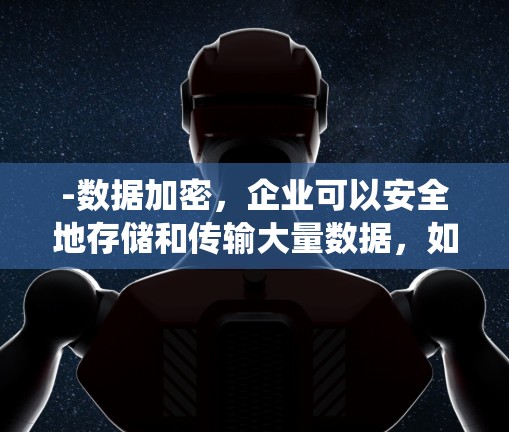-数据加密，企业可以安全地存储和传输大量数据，如财务、内部系统和员工信息
