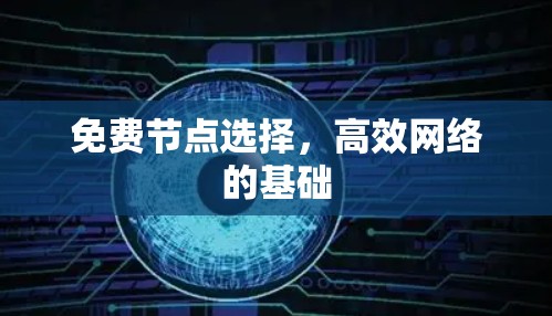 免费节点选择，高效网络的基础