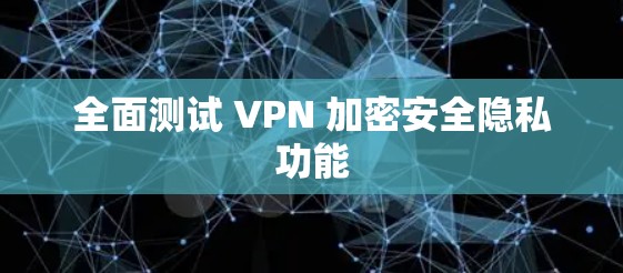 全面测试 VPN 加密安全隐私功能